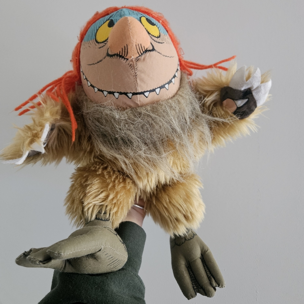 Vintage Where The Wild Things Are 1980 Sipi Plush Hand Puppet